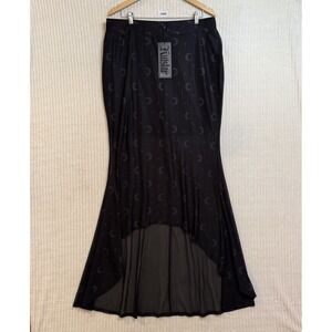 KILLSTAR SERENADE OF SHADOWS MAXI SKIRT Black Sz XXL NWT